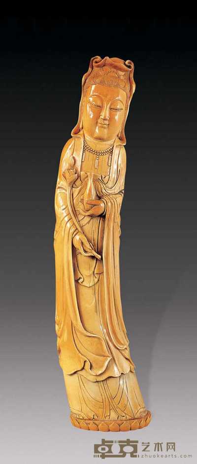 民国 象牙观音像 高39cm